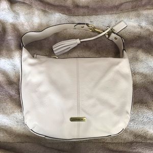 Cream pebble leather Coach Handbag